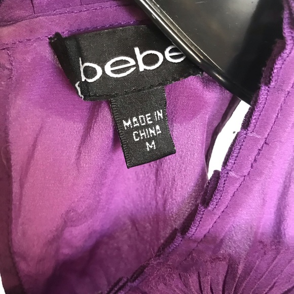 Used bebe Silk Sleeveless Blouse Size Medium - Picture 3 of 11